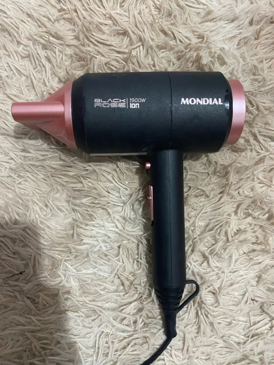Secador de Cabelo Mondial Black Rose Ion 1900W