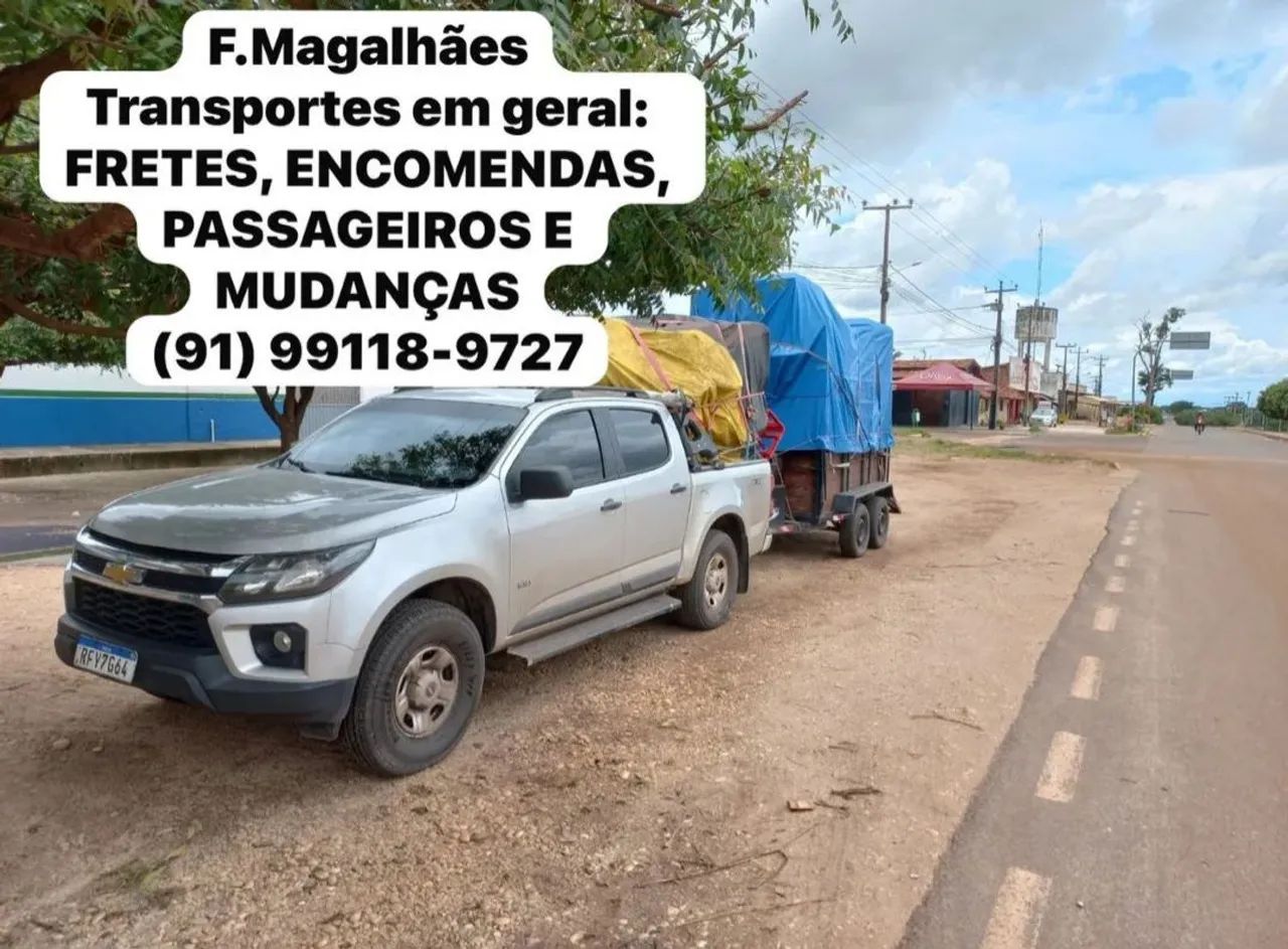 Frete, mudanças, transporte cargas e pessoas. Camionete, reboque com baú e caminhão - Foto 2