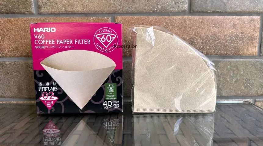 Hario V60-02 Filtro De Papel Com 40 Unidades Cor Natural - Foto 3