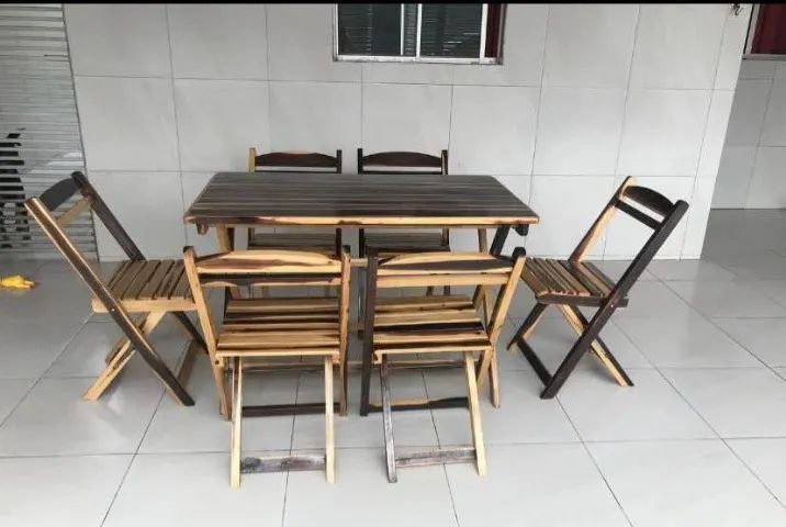 mesa e cadeiras retangular promoção - Foto 3