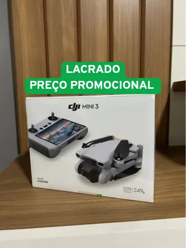DRONE DJI MINI 3 RC COM TELA ( WhatsApp 79.9 8854_3738 ) LACRADO + GARANTIA + ORIGINAL
