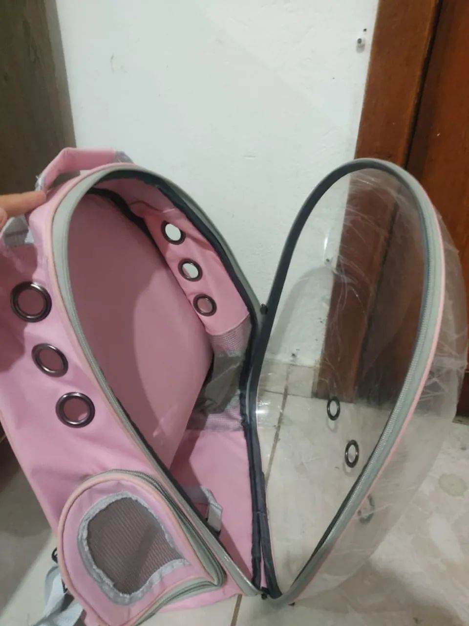 Mochila Pet Transparente para Transporte de Animais Pequenos - Foto 4