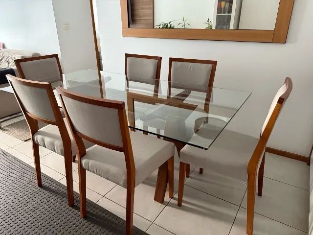 Conjunto mesa de jantar com 6 cadeiras Tok&Stok - Foto 2