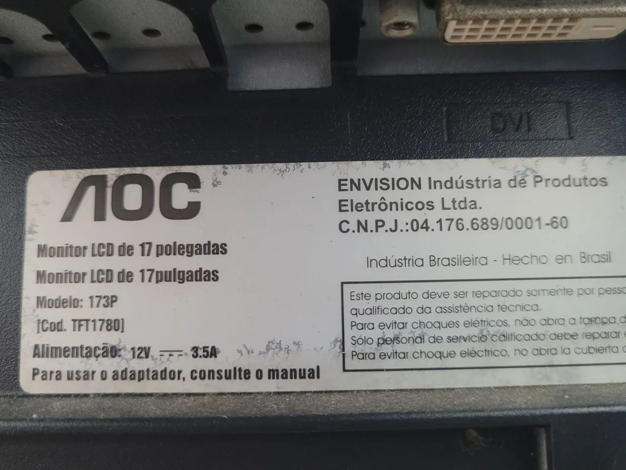 Monitor LCD AOC 17 polegadas (VGA) - Foto 4
