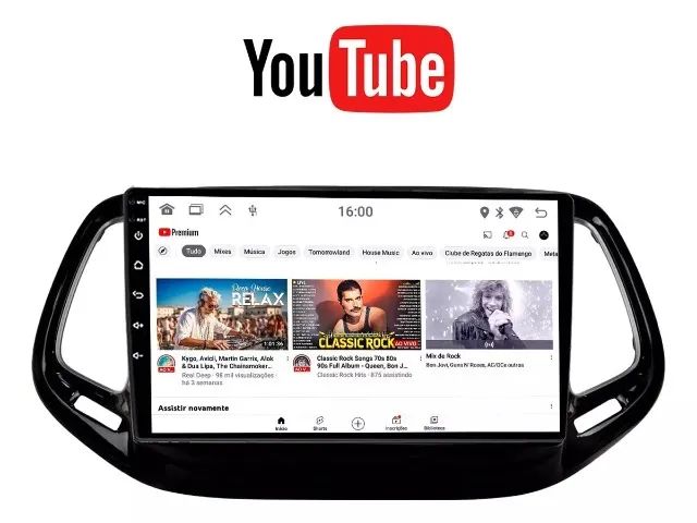 Central Multimídia Jeep Compass Android 9 Polegadas Carplay Gps Tv On Line Youtube Linda! - Foto 2