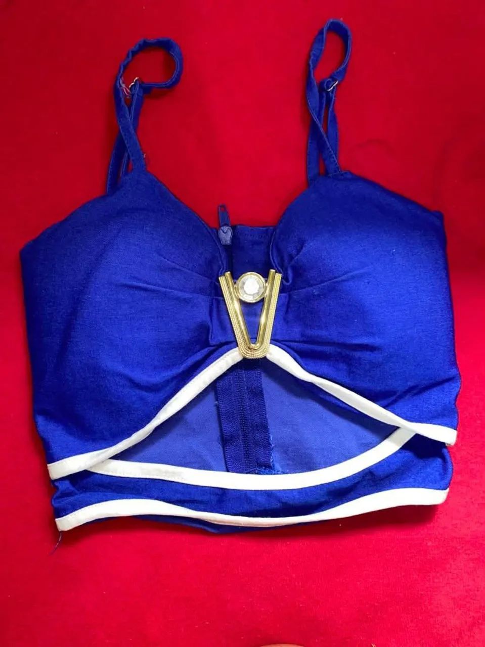 Cropedd feminino azul Royal  - Foto 2