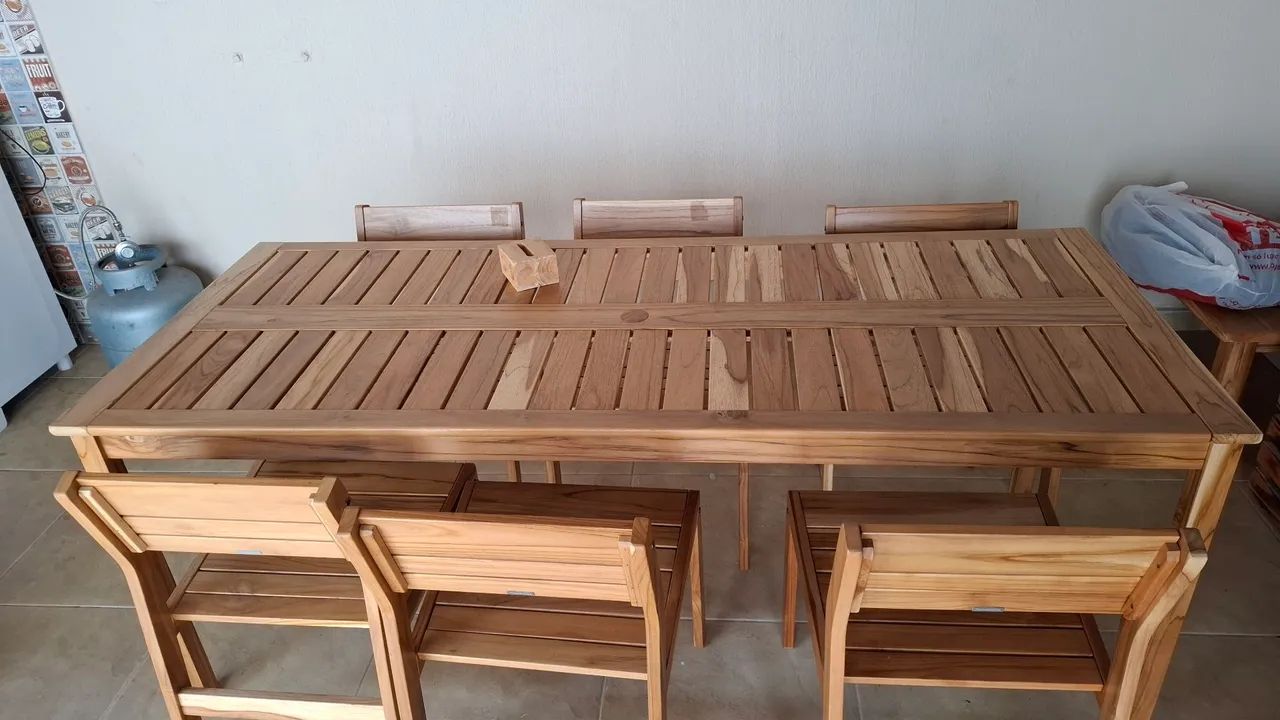 Mesa área externa tramontina 6 lugares - Foto 2