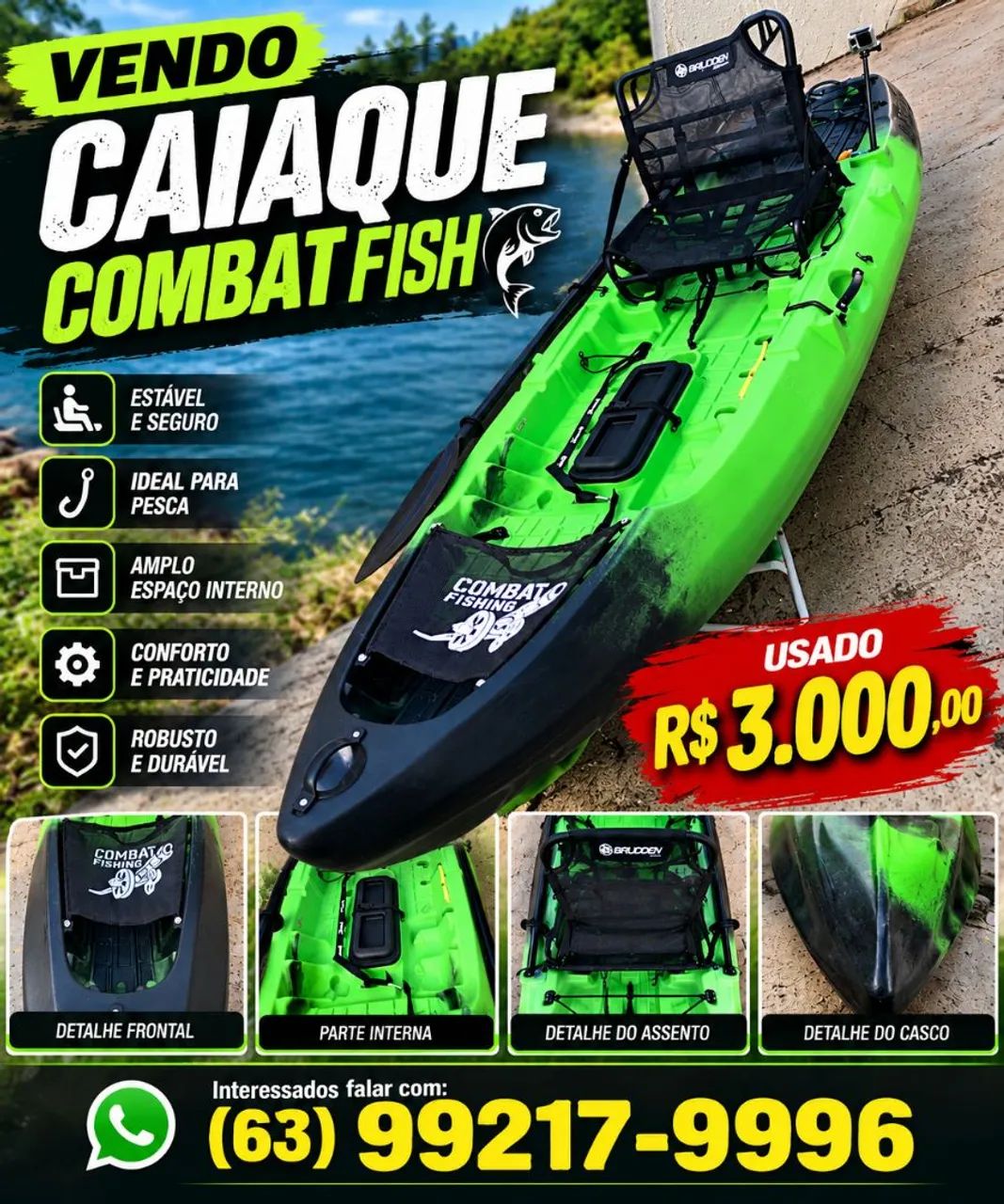 Caiaque de pesca Combat Fish