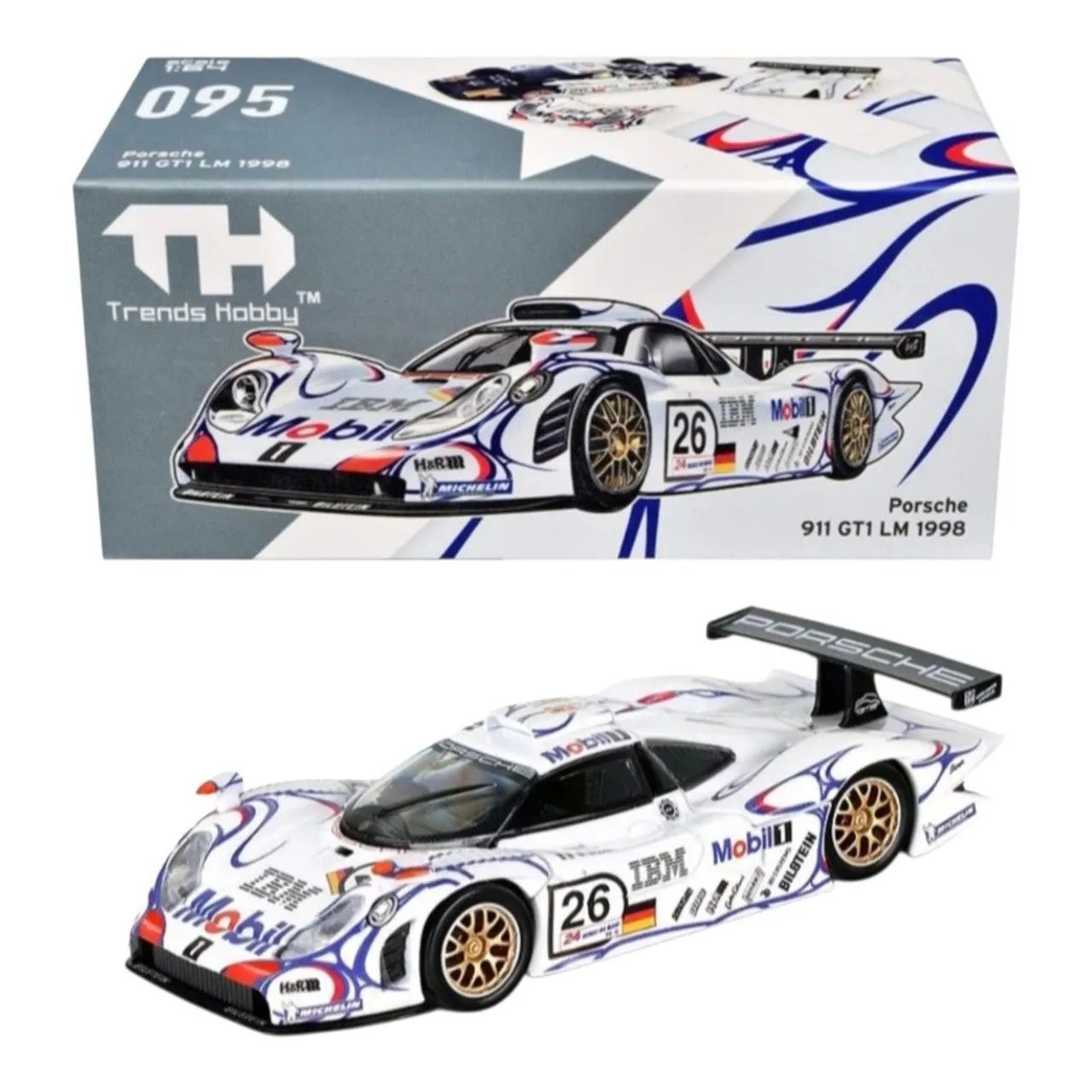 Thrends Hobby Porsche 911 GT1 LM 1998 - TH 1:64 Miniatura