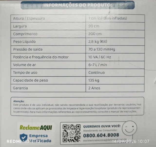 Colchão pneumático Dellamed 