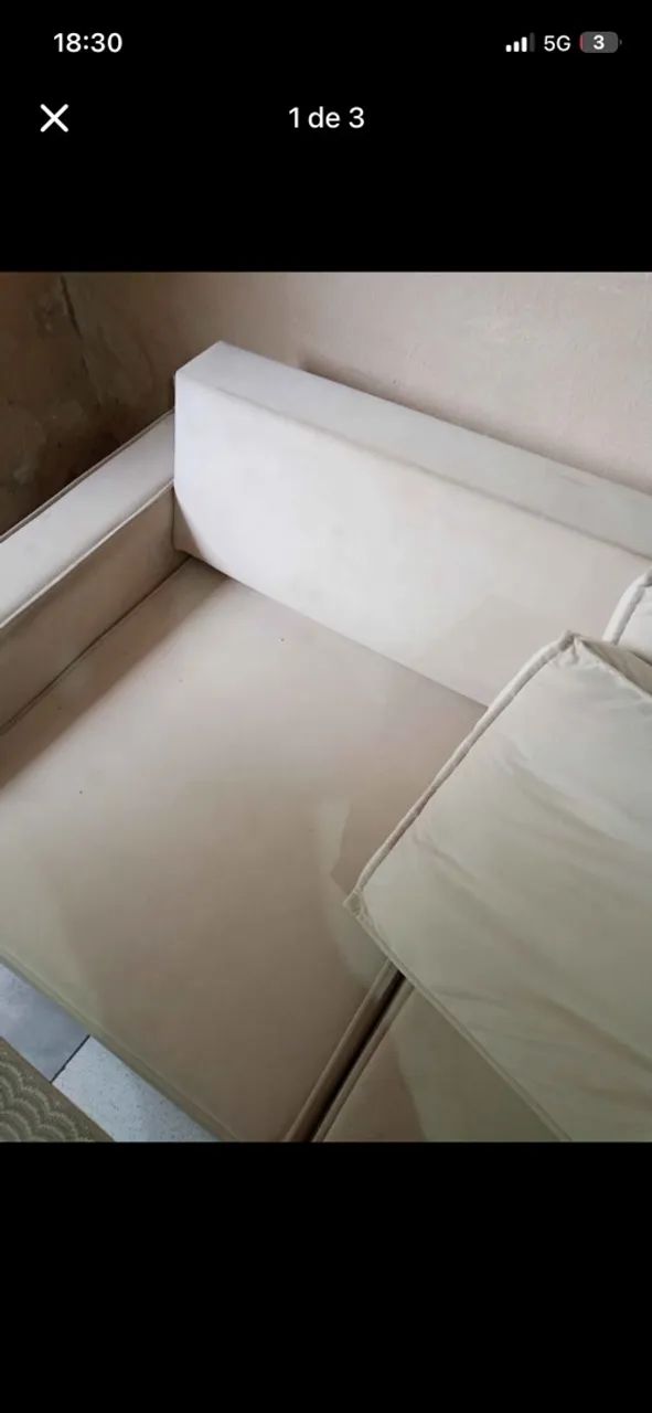 Sofá 2 lugares bege /cama - Foto 3