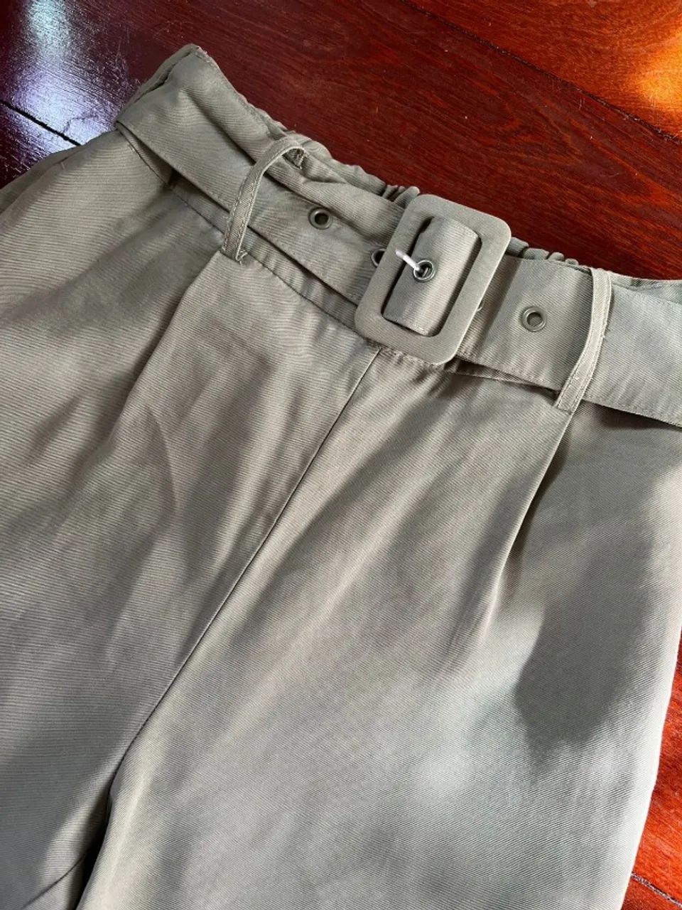calça alfaiataria feminina verde