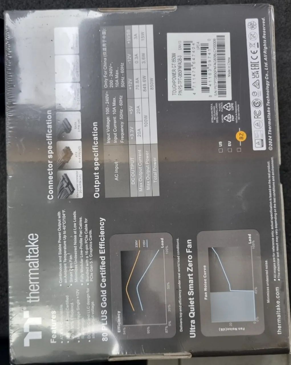 Fonte real Thermaltake Toughpower GT 850W full modular 80 plus - Foto 2