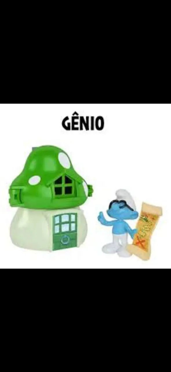 Smurf Gênio com casinha - coleção Kinder