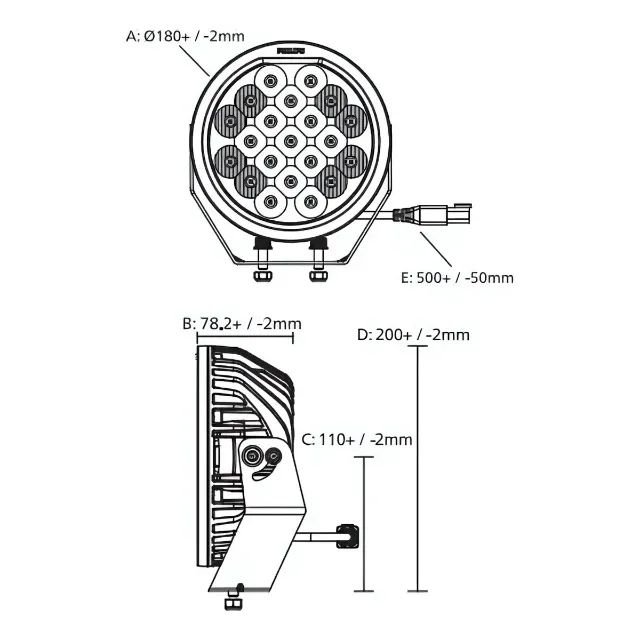Farol Auxiliar Philips Led Redondo 7 Polegadas Ud2001rx1 - Foto 2