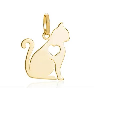 Pingente Pet Gato Ouro 18 Kilates 3.00 Gramas 30 mm - Foto 2