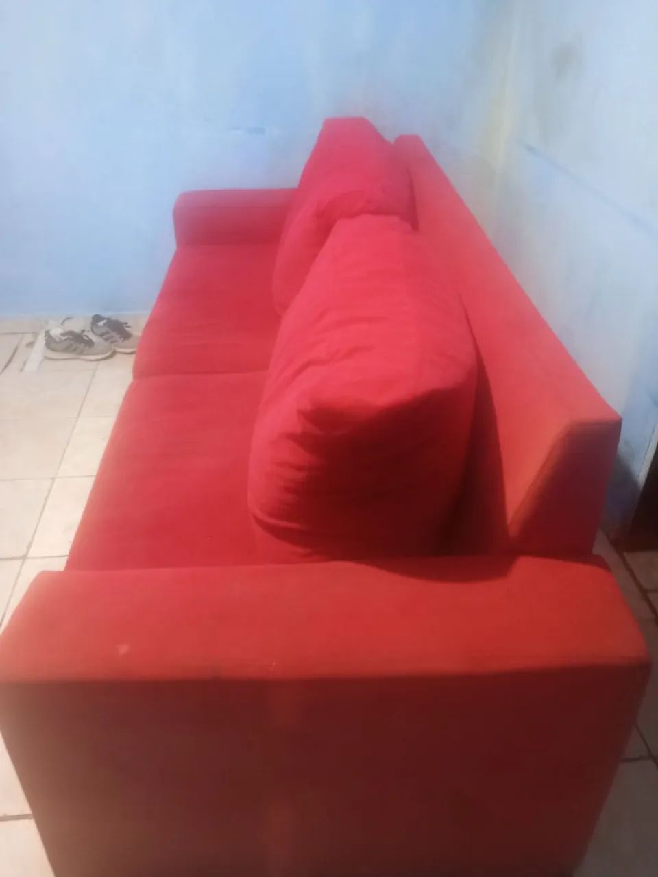 Lindo sofá vermelho grande reforçado  - Foto 2