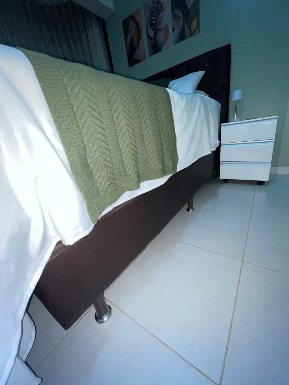 CAMA DE CASAL + BOX COM COLCHÃO PROBEL QUEEN - Foto 4
