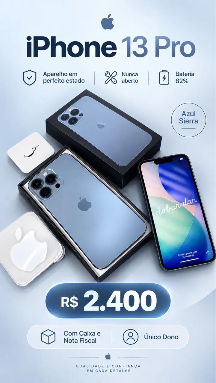 iPhone 13 Pro Perfeito Estado Com Nota Fiscal E Caixinha - Foto 4