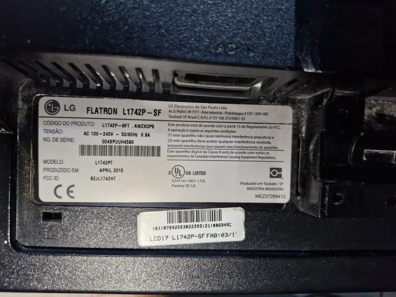 Monitor LCD 17" LG 1742P - Foto 4