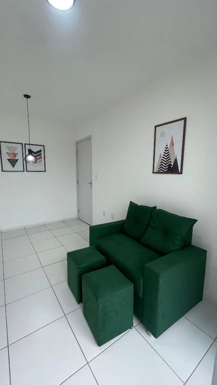Sofá 2 Lugares com 2 Puffs e 2 Almofadas - Foto 2