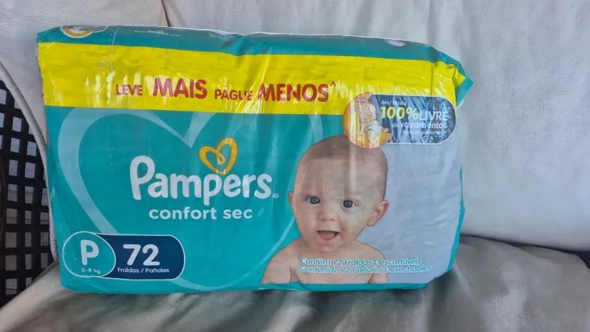 Fralda Pampers - Tamanho P - Foto 2