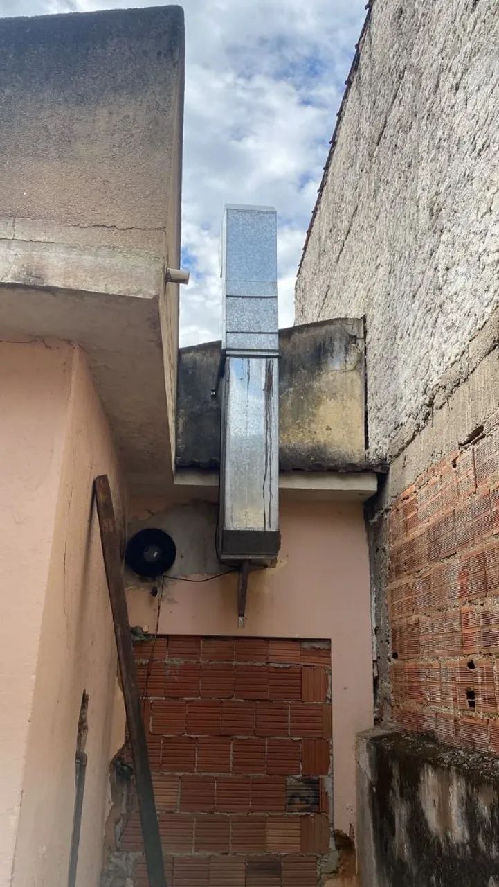Coifa de inox com exaustor e chaminé galvanizada - Foto 2