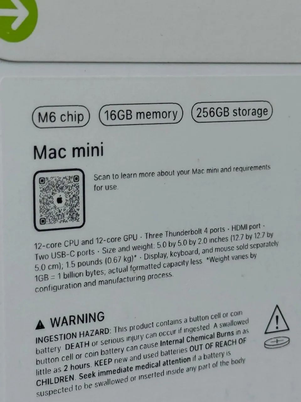 Mac Mini M6 16GB 256GB Lacrado - Foto 3