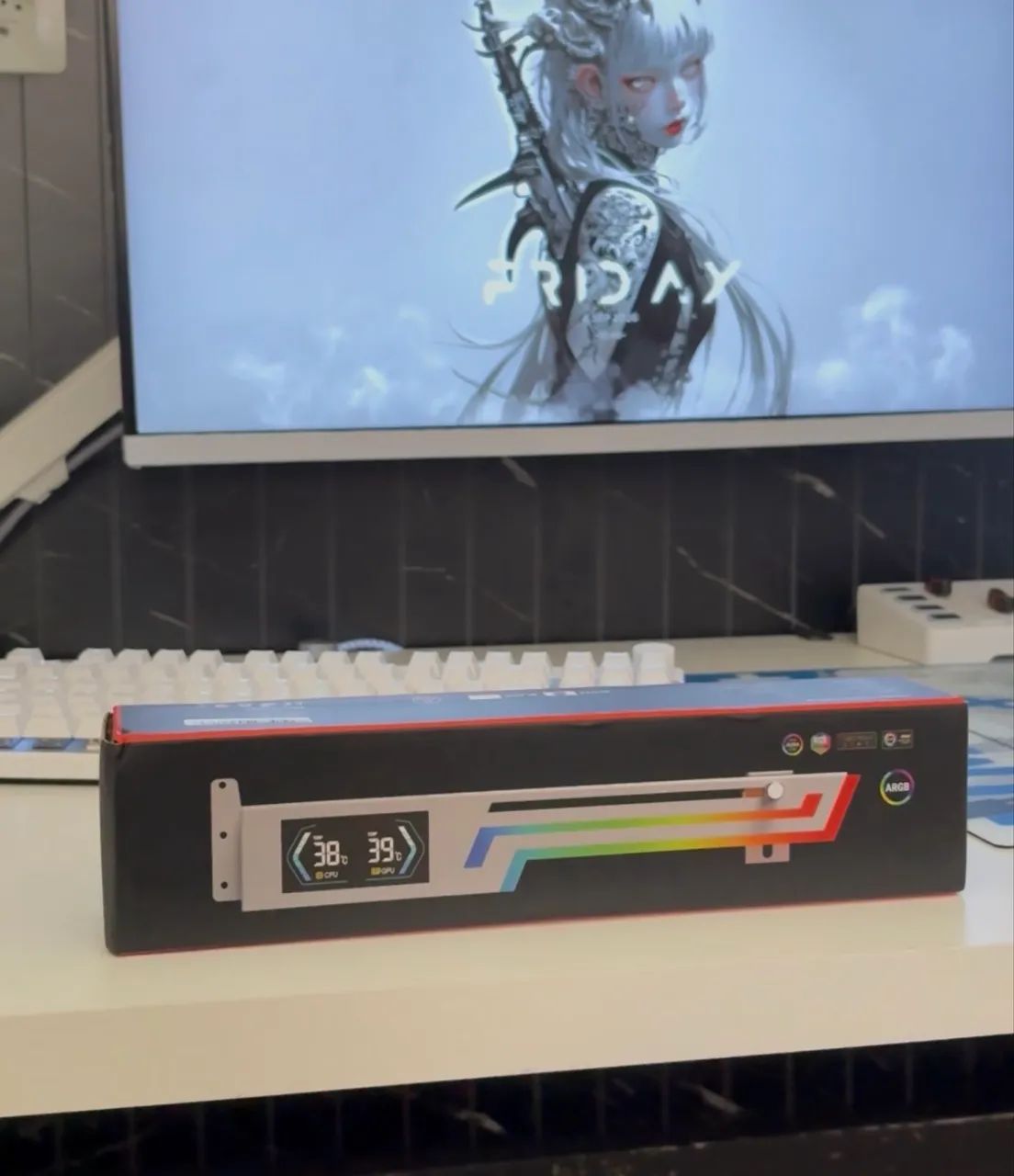 Suporte GPU ARGB com LCD (Informações da GPU e CPU) - Foto 2