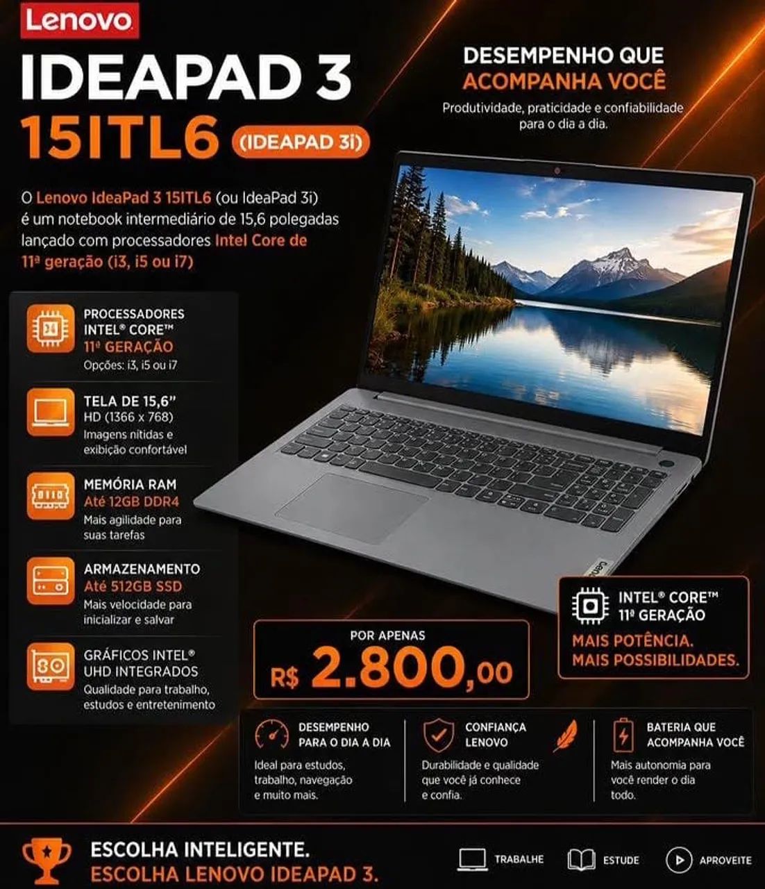 Notebook core I5 novo 