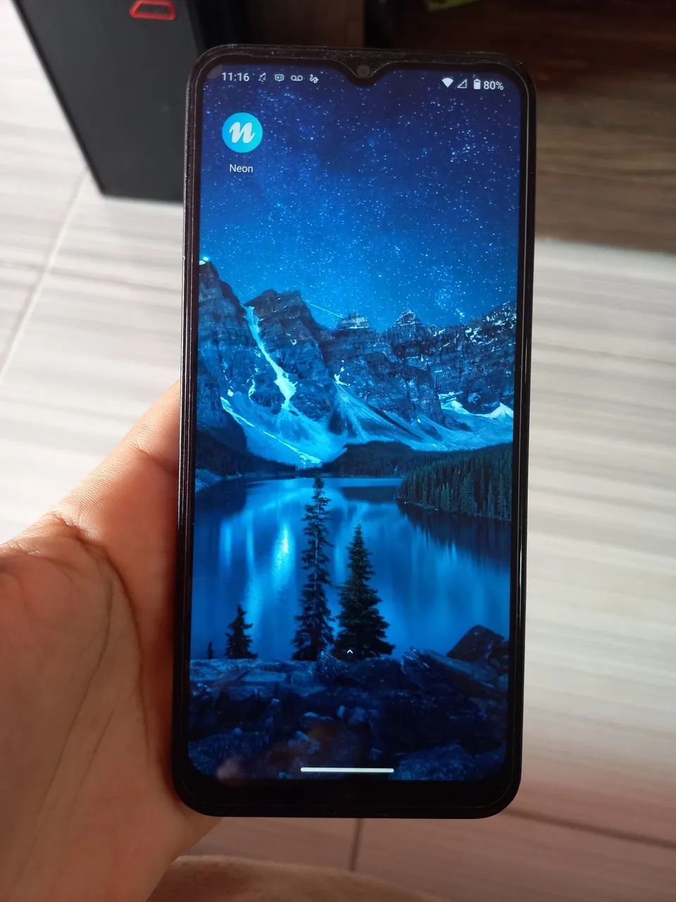 Moto E7 Plus completo, caixa e acessórios