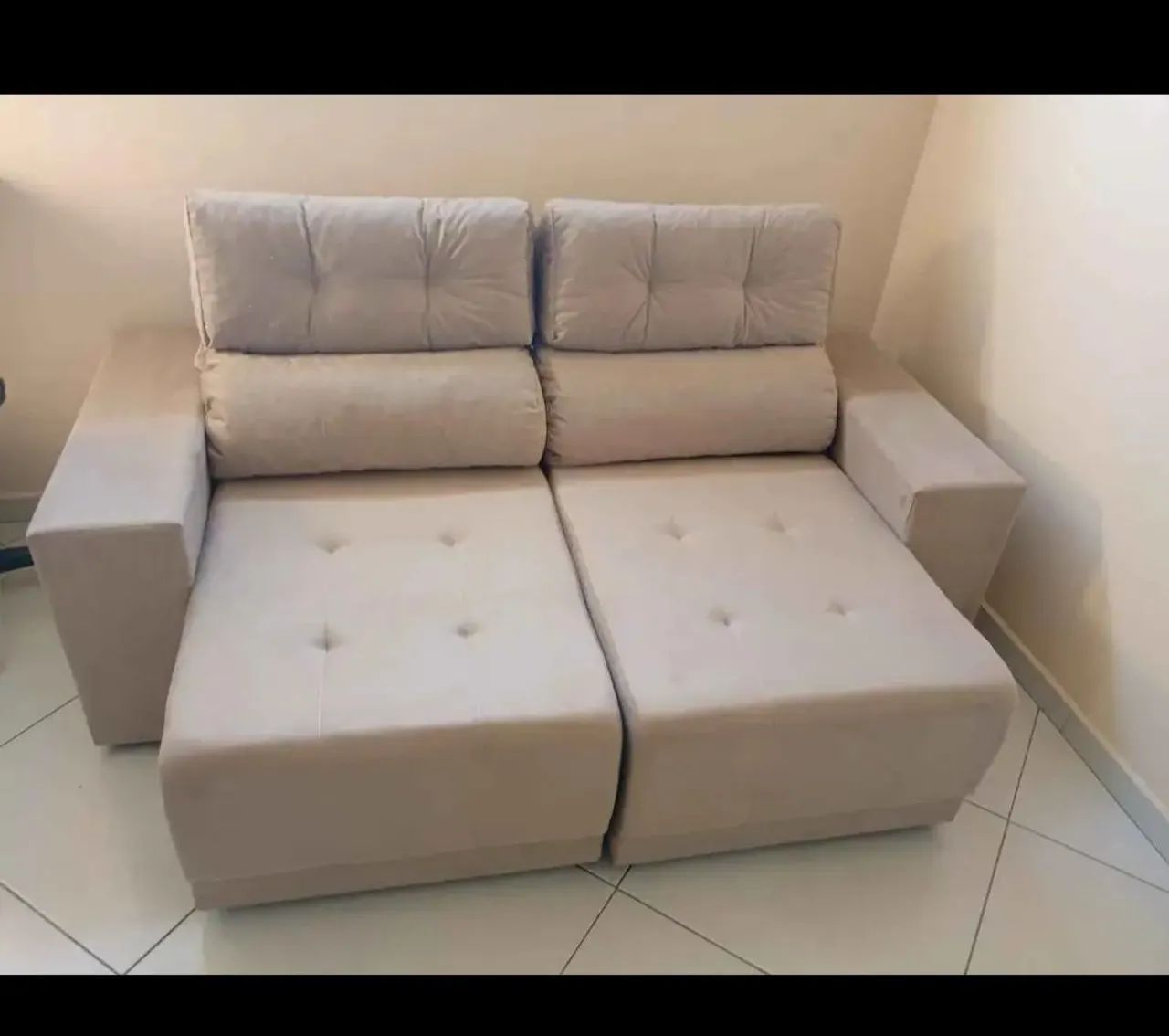 SOFA RETRATIL RECLINÁVEL 2MT NOVO DE FABRICA  - Foto 2