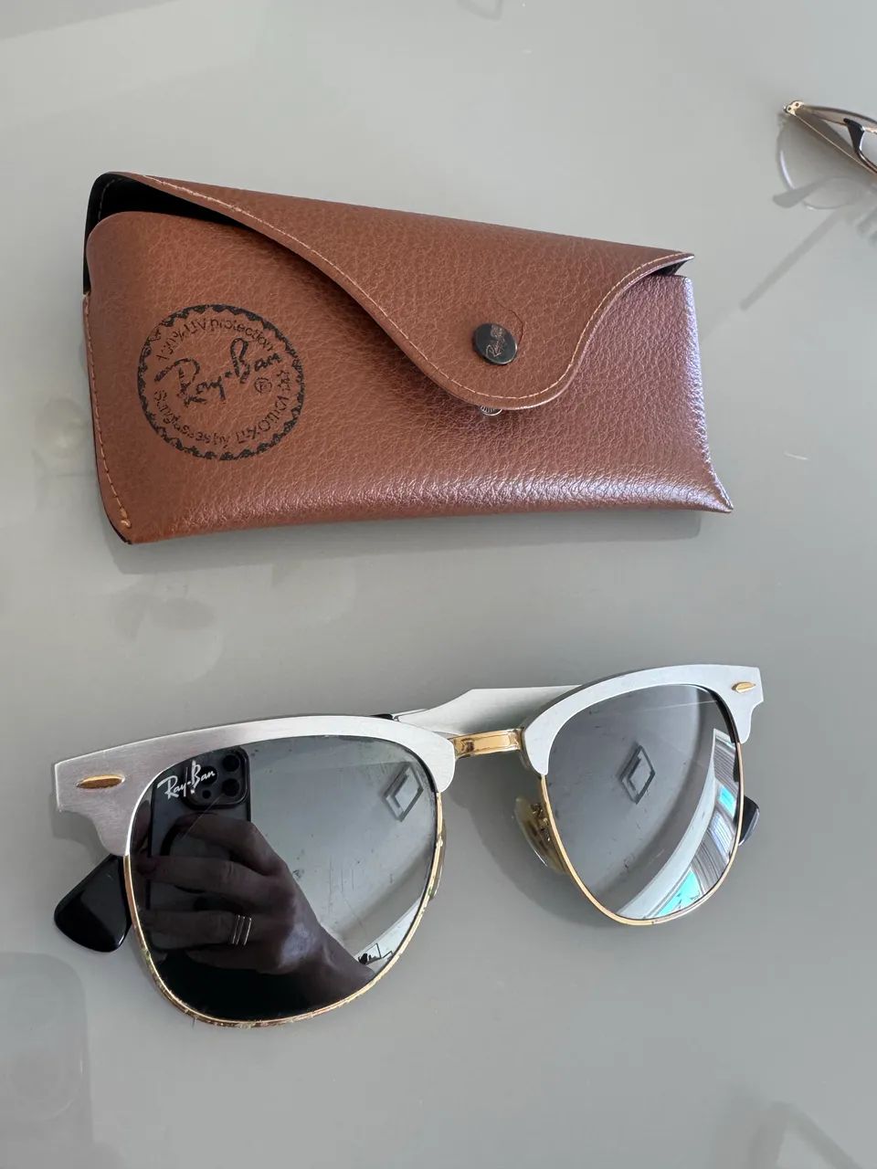 Óculos Ray-Ban Original - Modelo Clubmaster Aluminum
