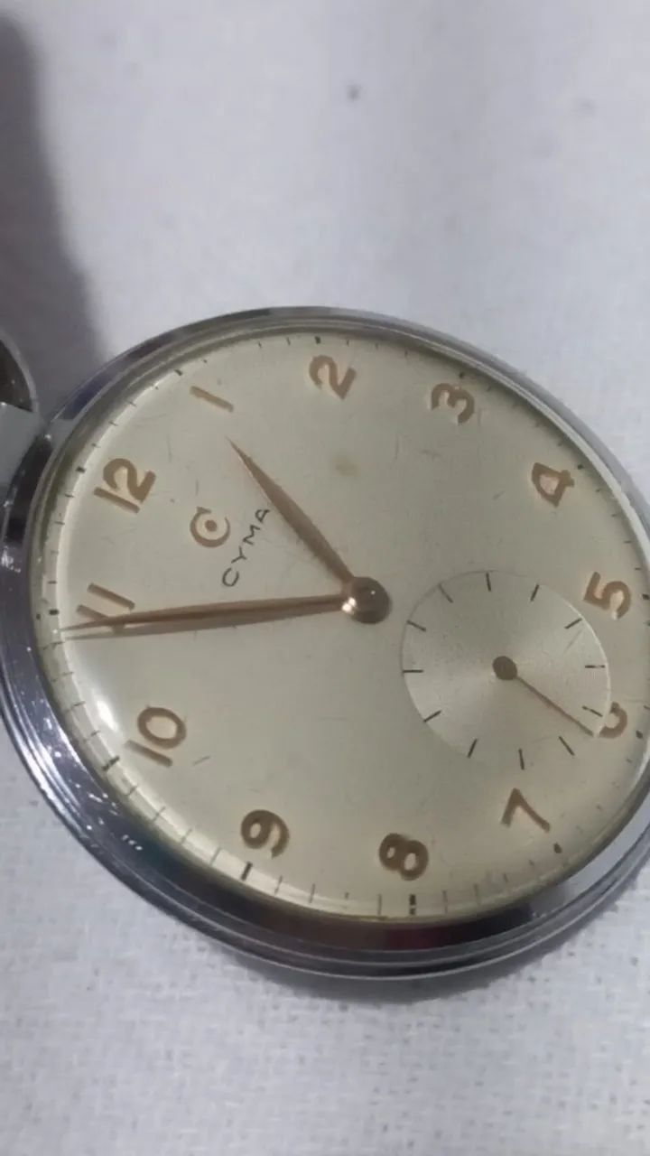 LÍNDO RELÓGIO VINTAGE DE BOLSO DA MARCA CYMA . !!! - Foto 2