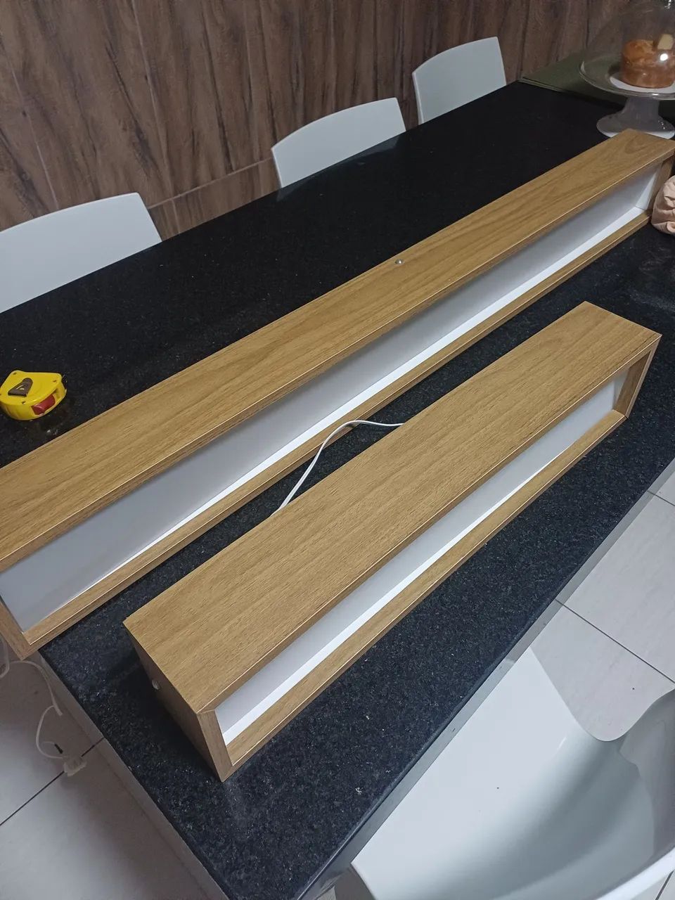 Kit Luminária Paflon Amadeirado 