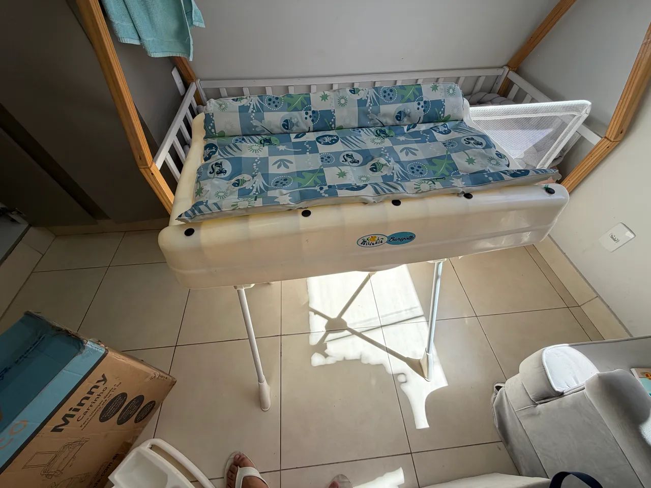Banheira de bebe com trocador