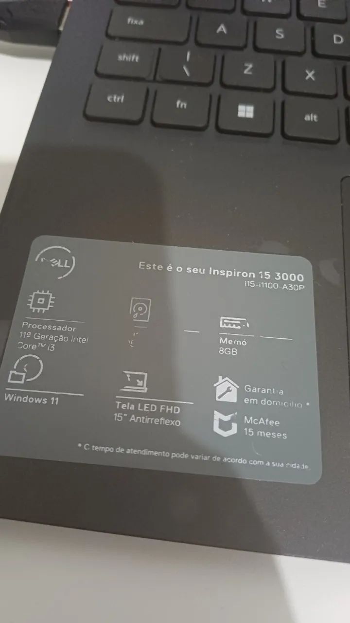 Notebook Dell Inspiron 15 3000
