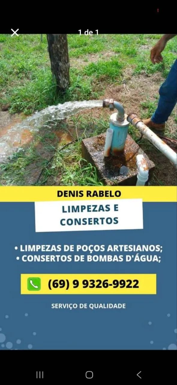 Manutenção em poços semi artesianos 