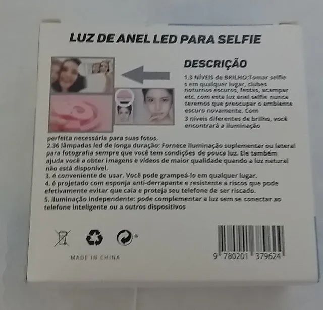 Luz de Anel Led Self para Celular 3 Níveis de Brilho Marca Lotus - Foto 2