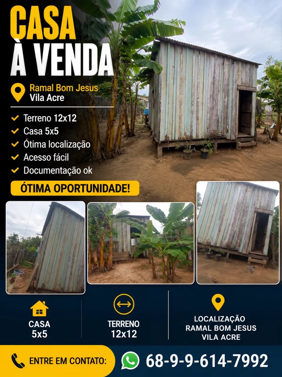 VENDE-SE CASA NO VILA ACRE 