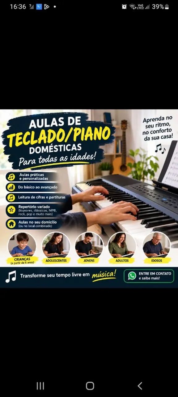 AULAS DE TECLADO/PIANO OBJETIVAS