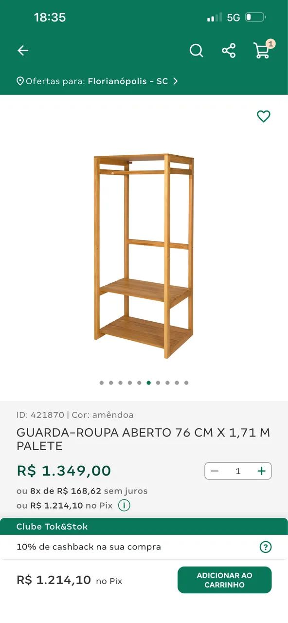 Guarda roupa aberto Tokstok - Foto 4