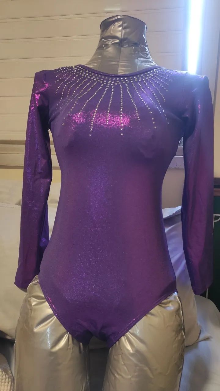 Collant Violeta Roxo Ginástica Artística - Foto 2