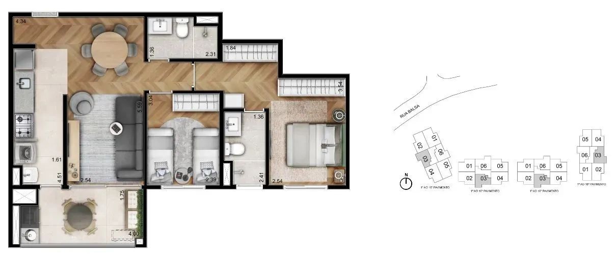 HELBOR PATTEO SAO PAULO- FASE1- TORRE2 - Foto 10
