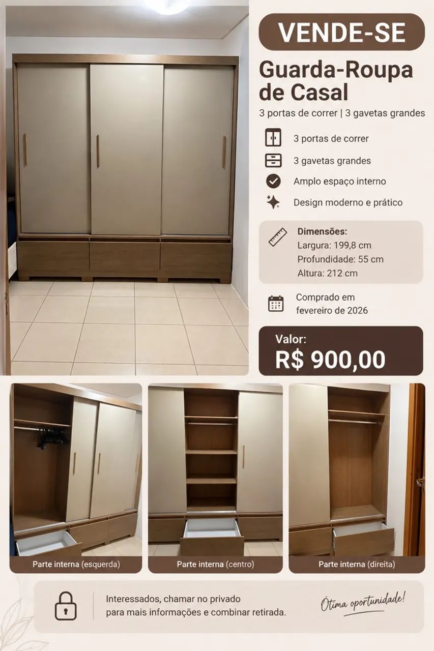 Vende se guarda roupa 