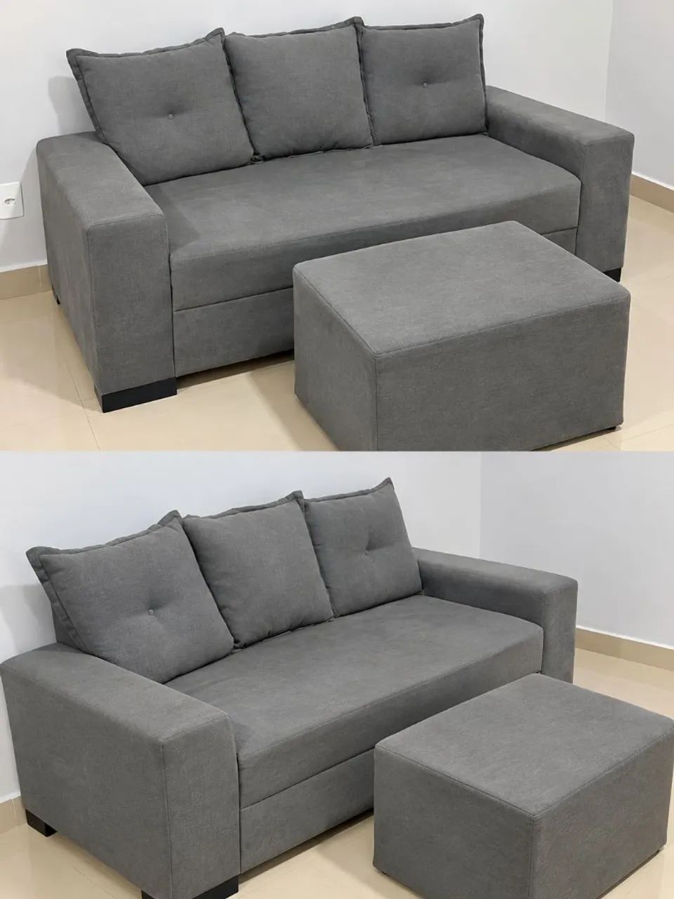 Vendo Sofá 3 lugares + puff