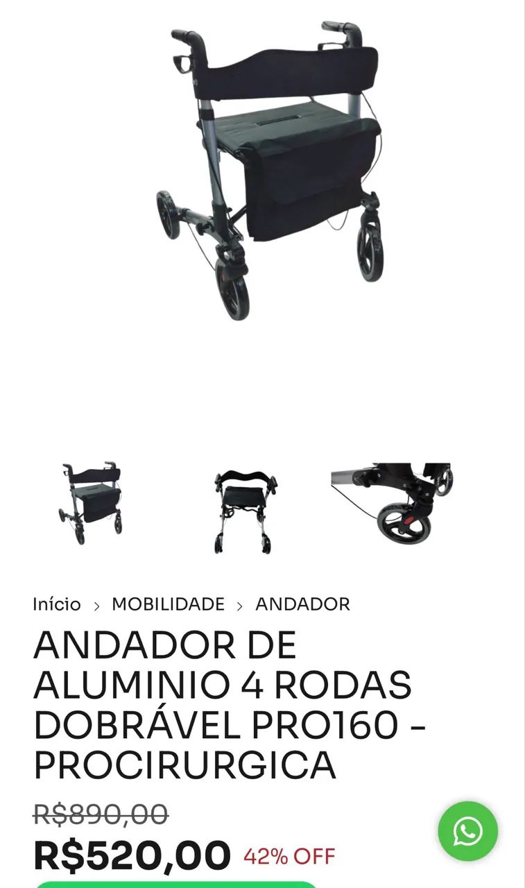 ANDADOR COM RODAS  - Foto 3