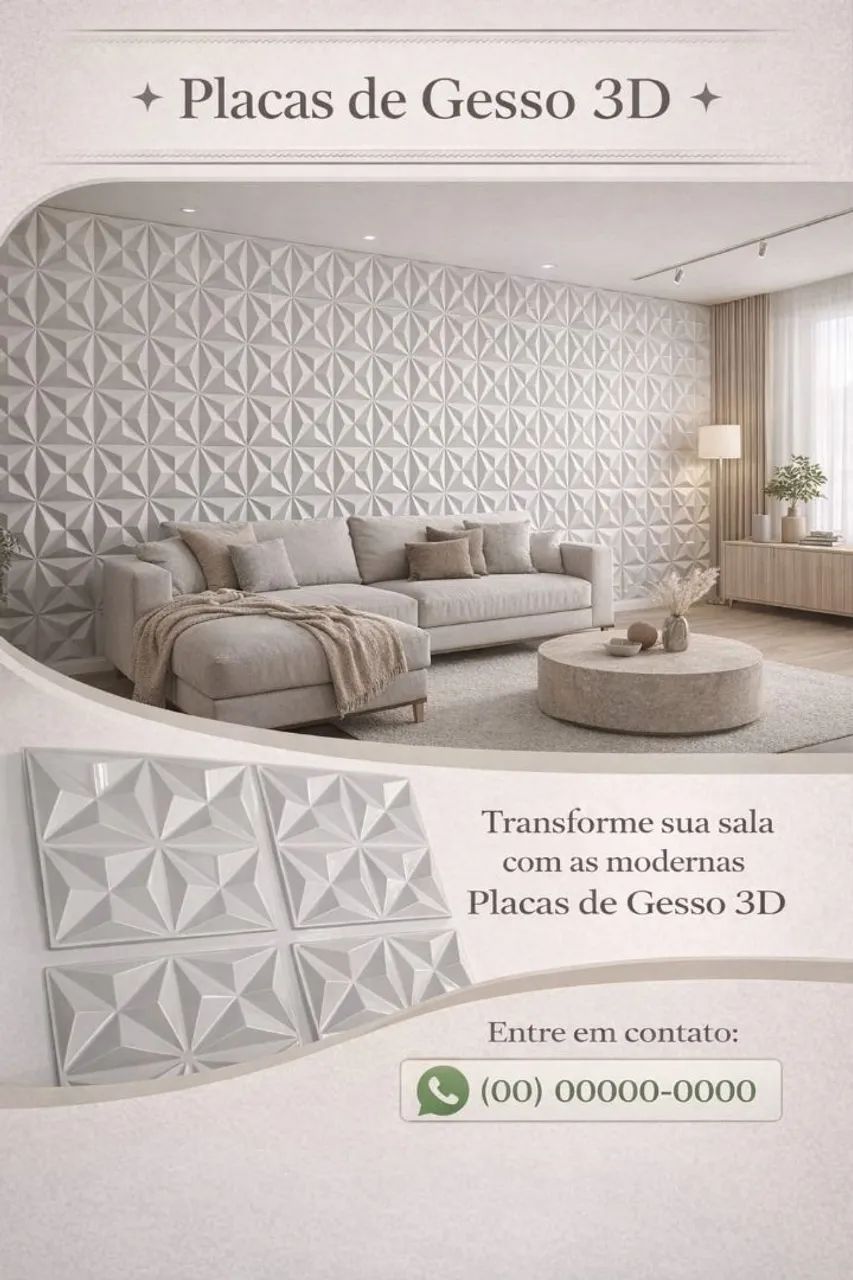 Placa de gesso 3 D  - Foto 2