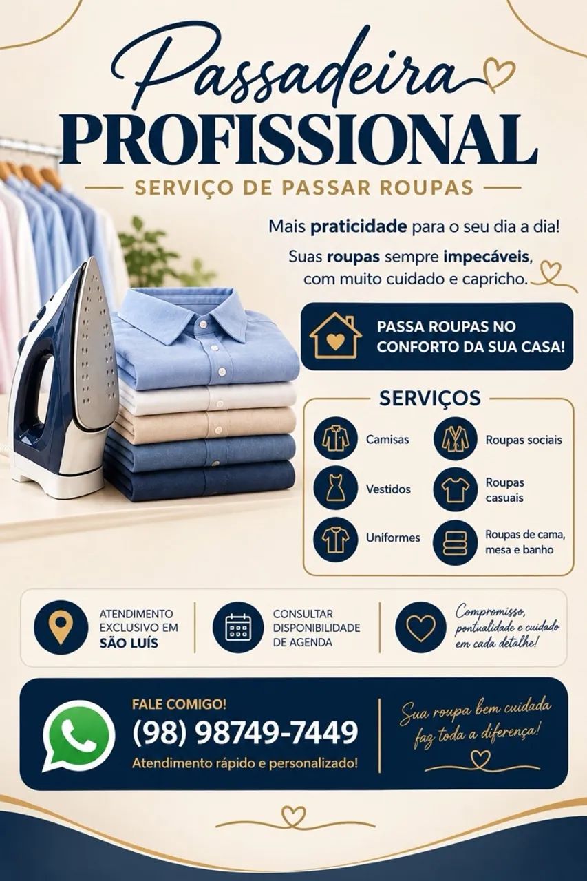 Passadeira de roupas 
