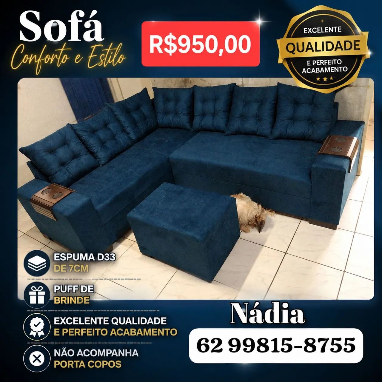 SOFÁ ENTREGA GOIÂNIA APARECIDA E REGIÕES 